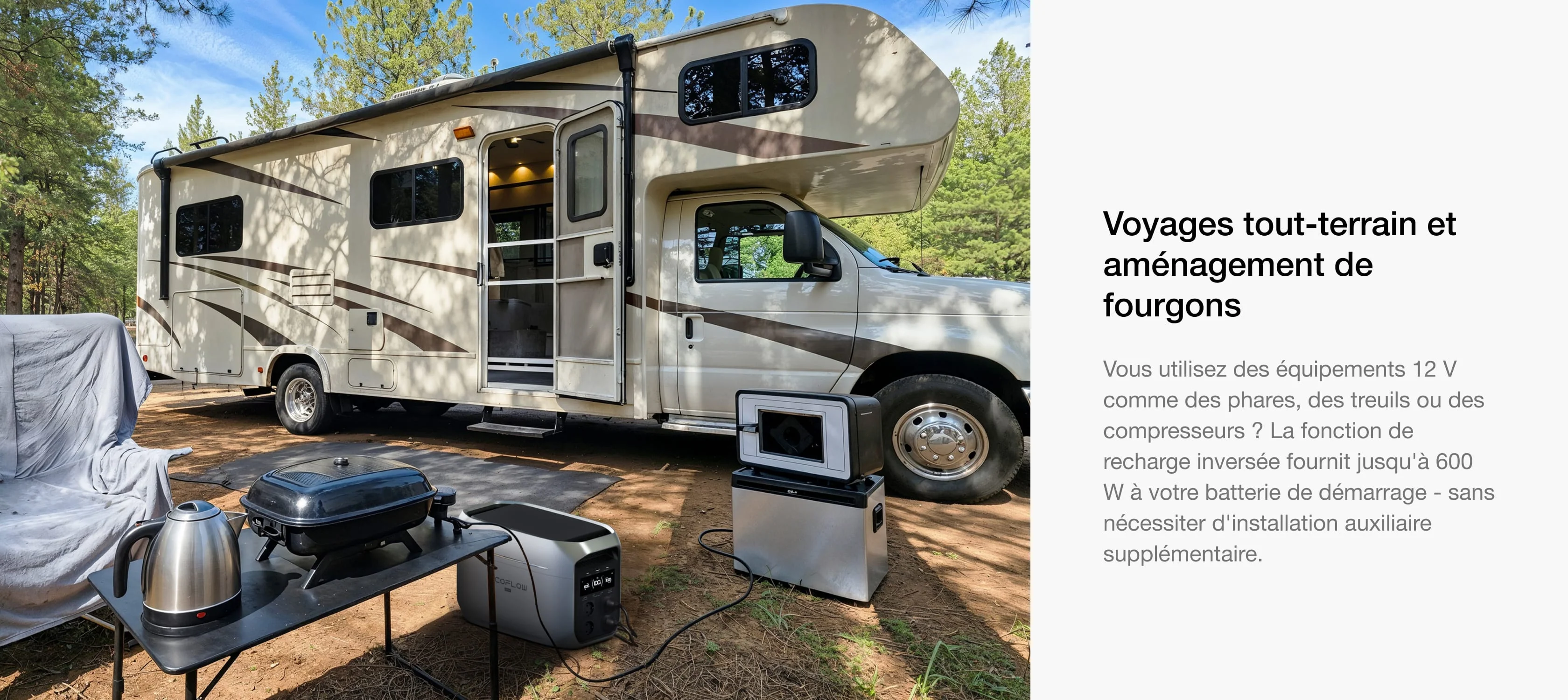 Utilisation du chargeur d’alternateur EcoFlow pour un voyage tout-terrain ou un fourgon aménagé